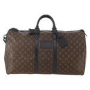 LOUIS VUITTON Monogram Macassar Keepall Bandouliere 55 Bag M56714 Auth bs35027-13