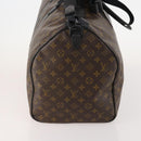 LOUIS VUITTON Monogram Macassar Keepall Bandouliere 55 Bag M56714 Auth bs35027-4