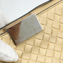 BOTTEGA VENETA INTRECCIATO Tote Bag Leather Beige Silver Auth bs35029A-17