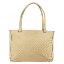 BOTTEGA VENETA INTRECCIATO Tote Bag Leather Beige Silver Auth bs35029A-2