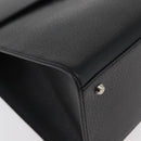 BURBERRY Hand Bag Leather Black Silver Auth bs35033A-8
