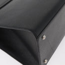 BURBERRY Hand Bag Leather Black Silver Auth bs35033A-16