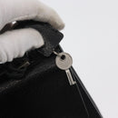 BURBERRY Hand Bag Leather Black Silver Auth bs35033A-9