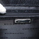 BURBERRY Hand Bag Leather Black Silver Auth bs35033A-11