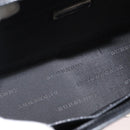 BURBERRY Hand Bag Leather Black Silver Auth bs35033A-12