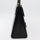 BURBERRY Hand Bag Leather Black Silver Auth bs35033A-4