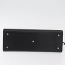 BURBERRY Hand Bag Leather Black Silver Auth bs35033A-5