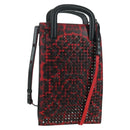 Christian Louboutin Hand Bag Leather 2way Red Silver Auth bs35035V-1