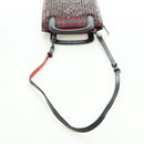 Christian Louboutin Hand Bag Leather 2way Red Silver Auth bs35035V-9