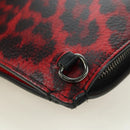 Christian Louboutin Hand Bag Leather 2way Red Silver Auth bs35035V-18