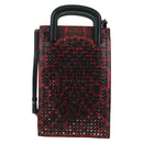 Christian Louboutin Hand Bag Leather 2way Red Silver Auth bs35035V-13