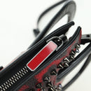 Christian Louboutin Hand Bag Leather 2way Red Silver Auth bs35035V-11