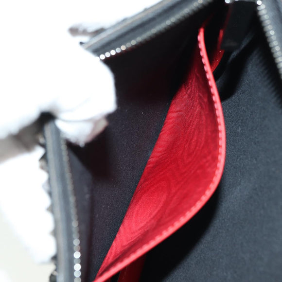Christian Louboutin Hand Bag Leather 2way Red Silver Auth bs35035V