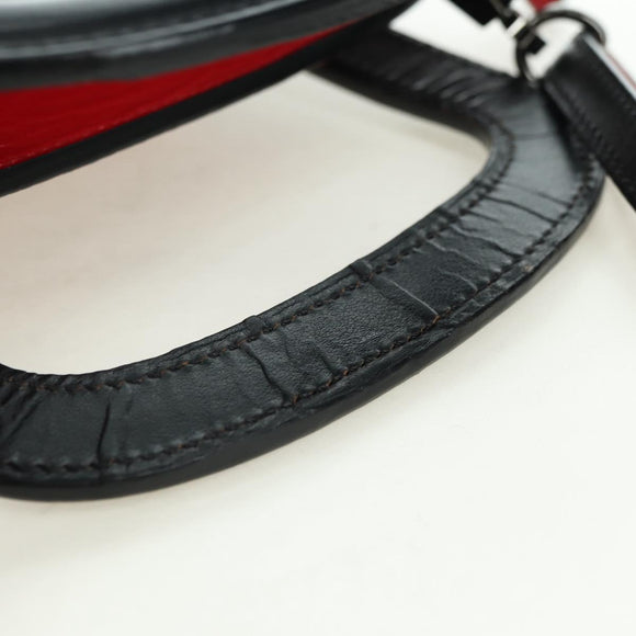 Christian Louboutin Hand Bag Leather 2way Red Silver Auth bs35035V