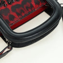 Christian Louboutin Hand Bag Leather 2way Red Silver Auth bs35035V-8