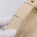 CHANEL Matelasse Chain Shoulder Bag Lamb Skin Ivory Gold CC Auth bs35037-7