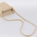 CHANEL Matelasse Chain Shoulder Bag Lamb Skin Ivory Gold CC Auth bs35037-9
