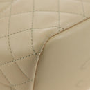 CHANEL Matelasse Chain Shoulder Bag Lamb Skin Ivory Gold CC Auth bs35037M-19