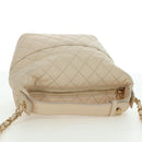 CHANEL Matelasse Chain Shoulder Bag Lamb Skin Ivory Gold CC Auth bs35037M-7