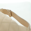 CHANEL Matelasse Chain Shoulder Bag Lamb Skin Ivory Gold CC Auth bs35037M-15