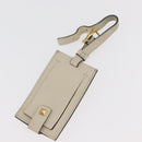 VALENTINO Schoudertas met ketting Leer Ivoor Goud Auth bs35039A-26