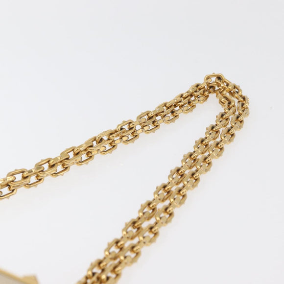 VALENTINO Schoudertas met ketting Leer Ivoor Goud Auth bs35039A