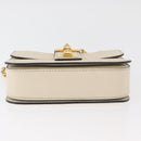 VALENTINO Schoudertas met ketting Leer Ivoor Goud Auth bs35039A-5