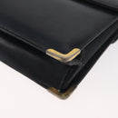 Christian Dior Chain Shoulder Bag Leather Navy Gold Auth bs35041-14