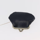 Christian Dior Chain Shoulder Bag Leather Navy Gold Auth bs35041-24