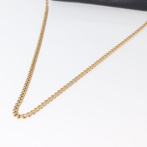 Christian Dior Chain Shoulder Bag Leather Navy Gold Auth bs35041
