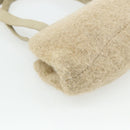 BOTTEGA VENETA Hand Bag Wool Beige Silver Auth bs35042-14