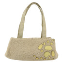 BOTTEGA VENETA Hand Bag Wool Beige Silver Auth bs35042-13