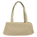 BOTTEGA VENETA Hand Bag Wool Beige Silver Auth bs35042-2