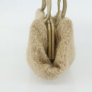 BOTTEGA VENETA Hand Bag Wool Beige Silver Auth bs35042-3