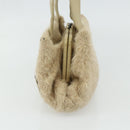 BOTTEGA VENETA Hand Bag Wool Beige Silver Auth bs35042-4