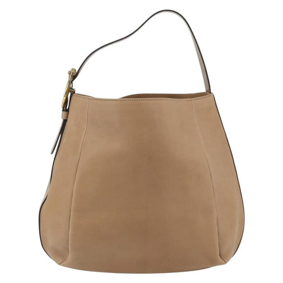 GUCCI Shoulder Bag Leather Beige Gold 296880 Auth bs35043A