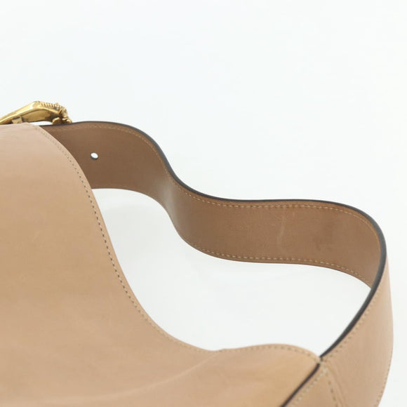 GUCCI Shoulder Bag Leather Beige Gold 296880 Auth bs35043A