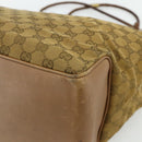 GUCCI GG Canvas Tote Bag Beige Gold 109141 Auth bs35044-12
