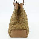 GUCCI GG Canvas Tote Bag Beige Gold 109141 Auth bs35044-5