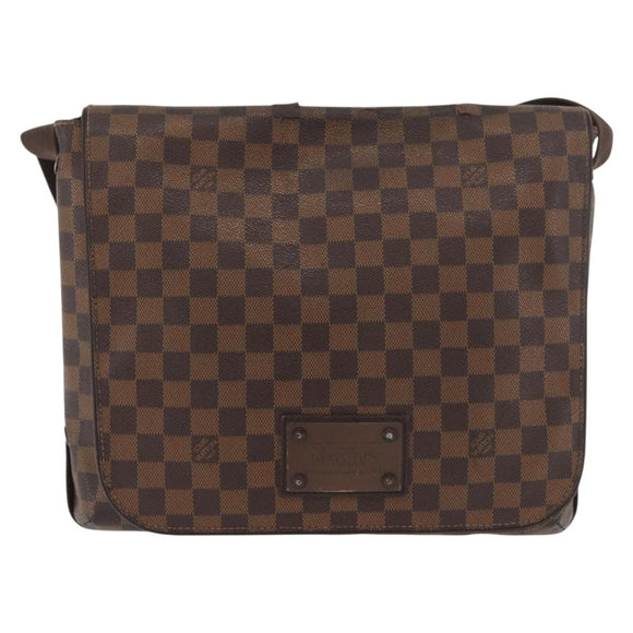 LOUIS VUITTON Damier Ebene Brooklyn MM Shoulder Bag N51211 LV Auth bs35045