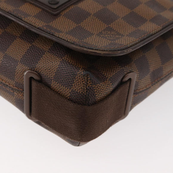 LOUIS VUITTON Damier Ebene Brooklyn PM Schoudertas N51210 LV Auth bs35054