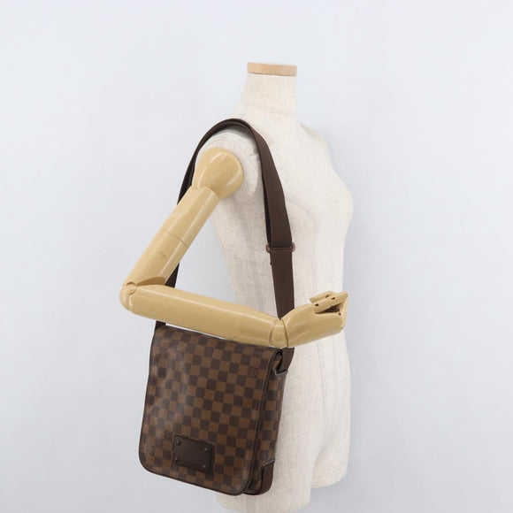 LOUIS VUITTON Damier Ebene Brooklyn PM Schoudertas N51210 LV Auth bs35054
