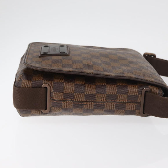 LOUIS VUITTON Damier Ebene Brooklyn PM Schoudertas N51210 LV Auth bs35054