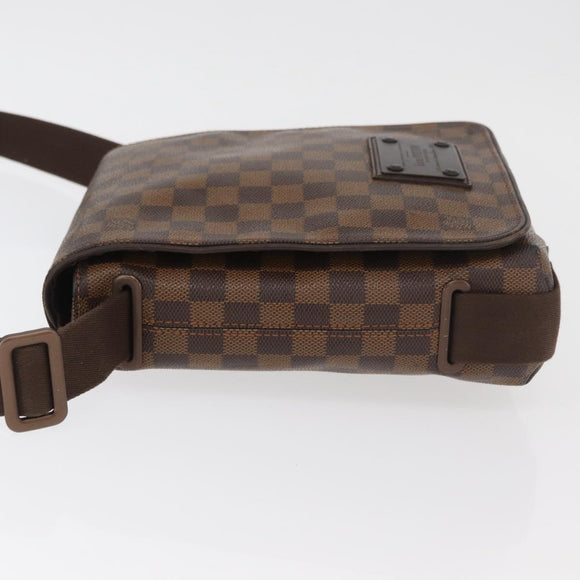 LOUIS VUITTON Damier Ebene Brooklyn PM Schoudertas N51210 LV Auth bs35054