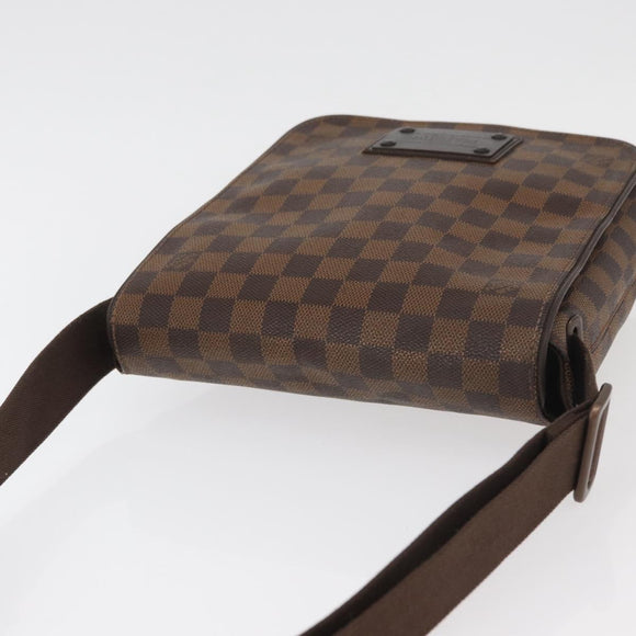 LOUIS VUITTON Damier Ebene Brooklyn PM Schoudertas N51210 LV Auth bs35054