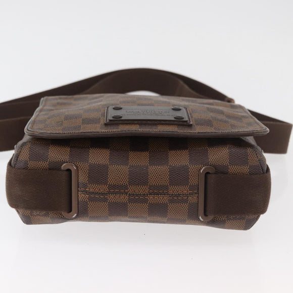 LOUIS VUITTON Damier Ebene Brooklyn PM Schoudertas N51210 LV Auth bs35054