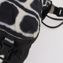 CHANEL Sports Line Reversible Shoulder Bag Nylon Black Silver CC Auth bs35056-10