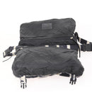 CHANEL Sports Line Reversible Shoulder Bag Nylon Black Silver CC Auth bs35056-15