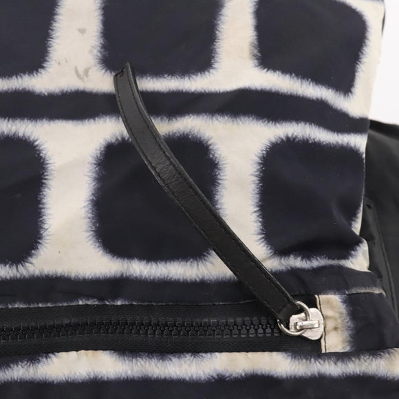 CHANEL Sports Line Reversible Shoulder Bag Nylon Black Silver CC Auth bs35056