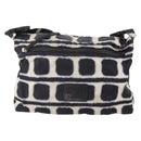 CHANEL Sports Line Reversible Shoulder Bag Nylon Black Silver CC Auth bs35056-2